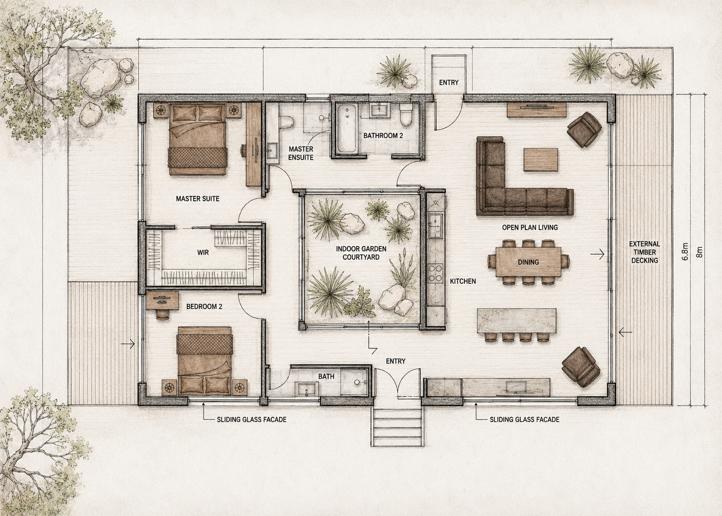 The 2×2 floor plan