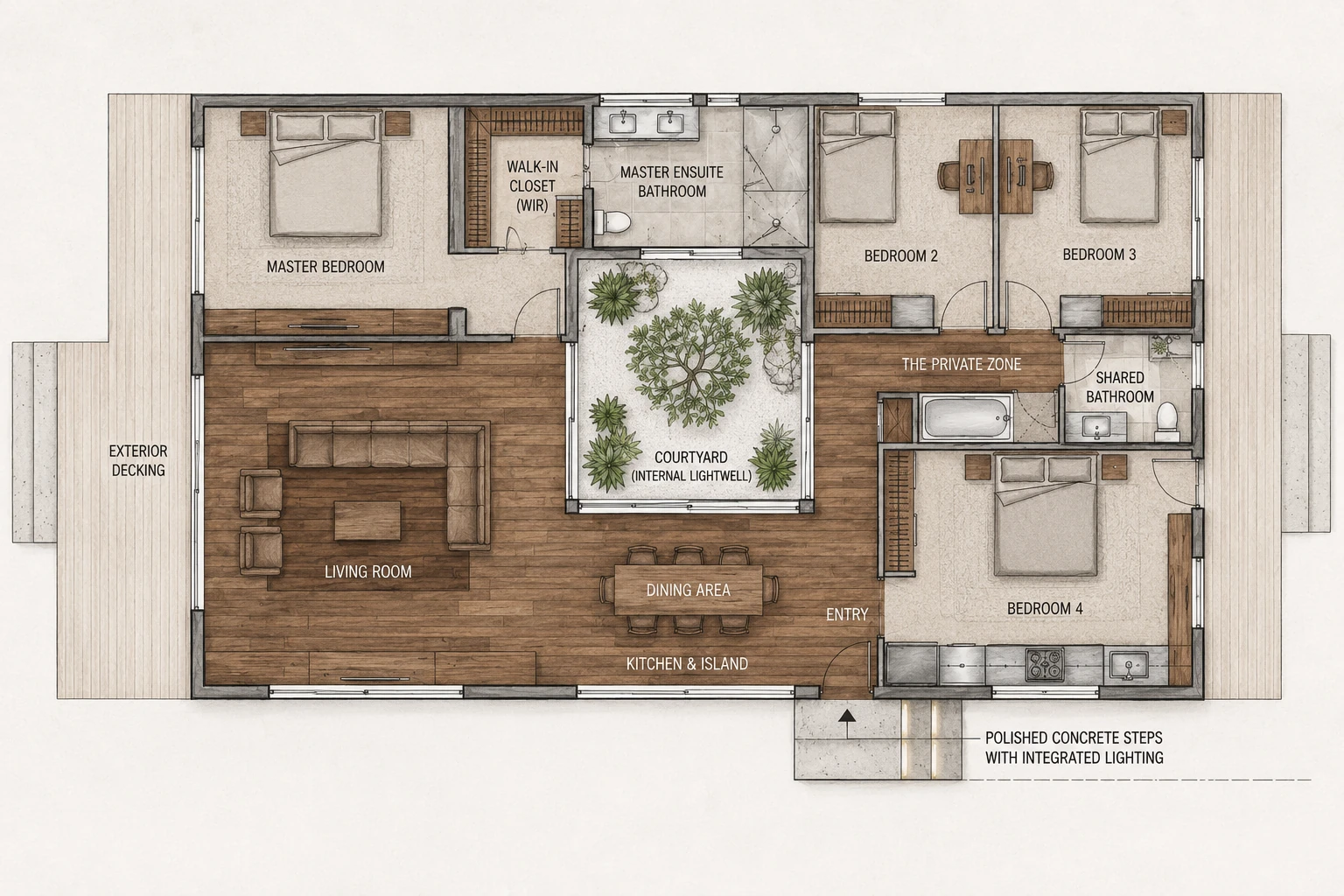 The 4×2 floor plan